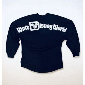 Walt Disney World Spirit Jersey 100% Cotton Long Sleeve Unisex Adult XS Black